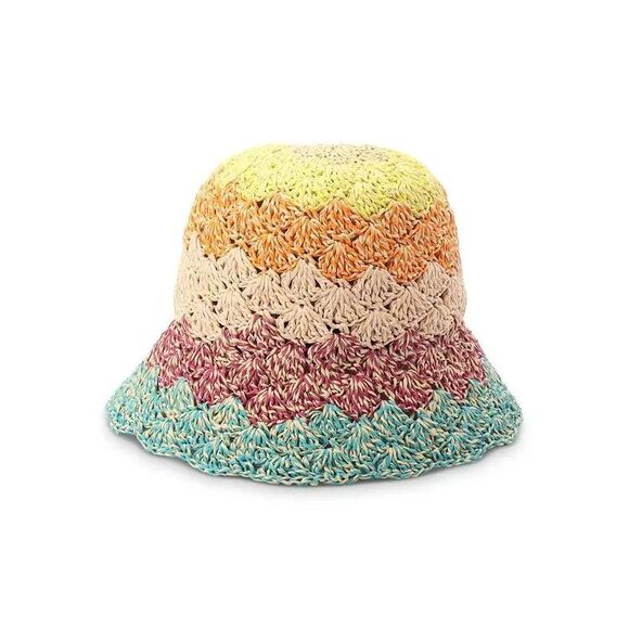New Kurt Geiger Crochet Straw Bucket Hat One Size main image 4